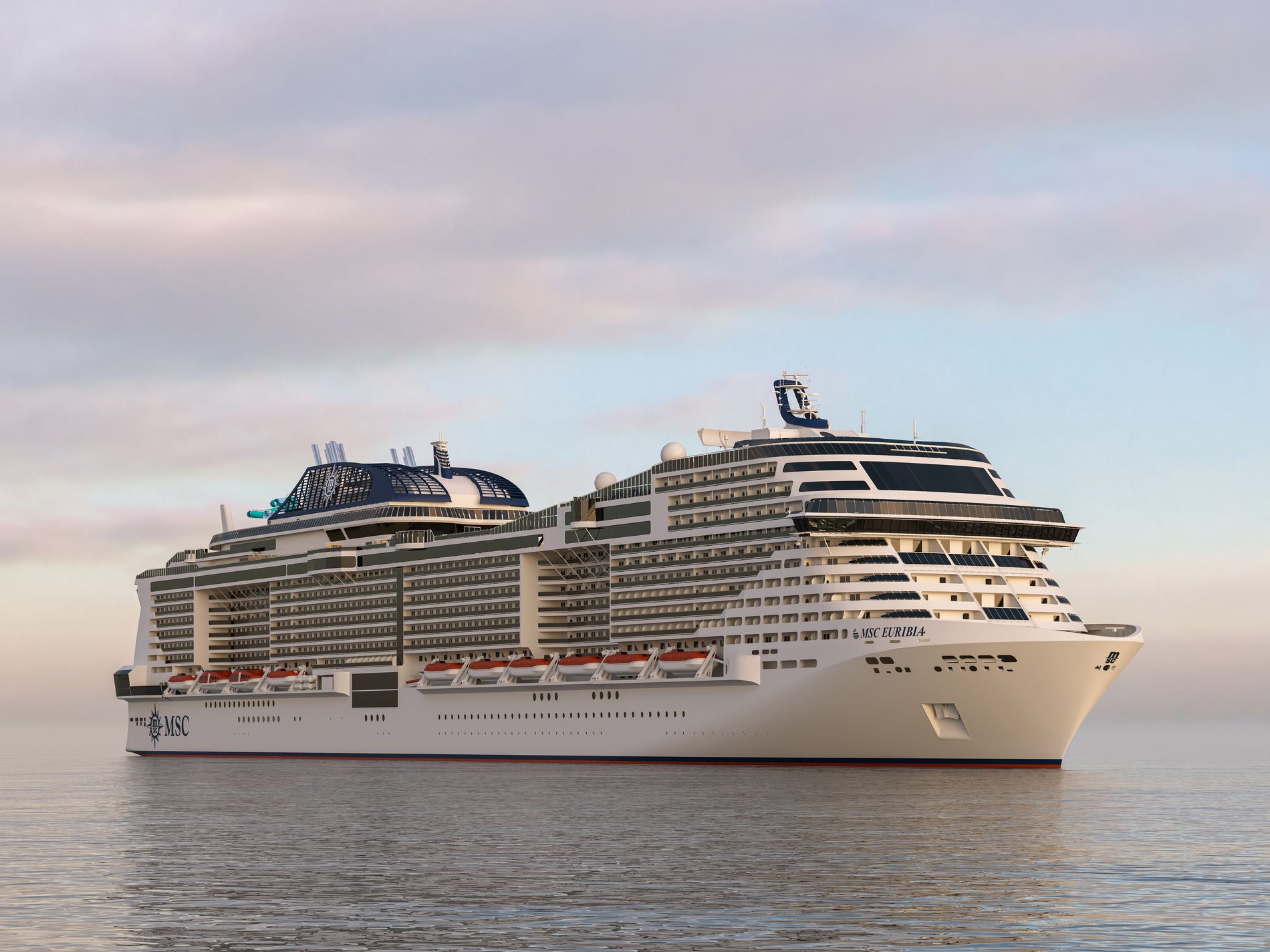 A photo of the MSC Euribia cruise ship